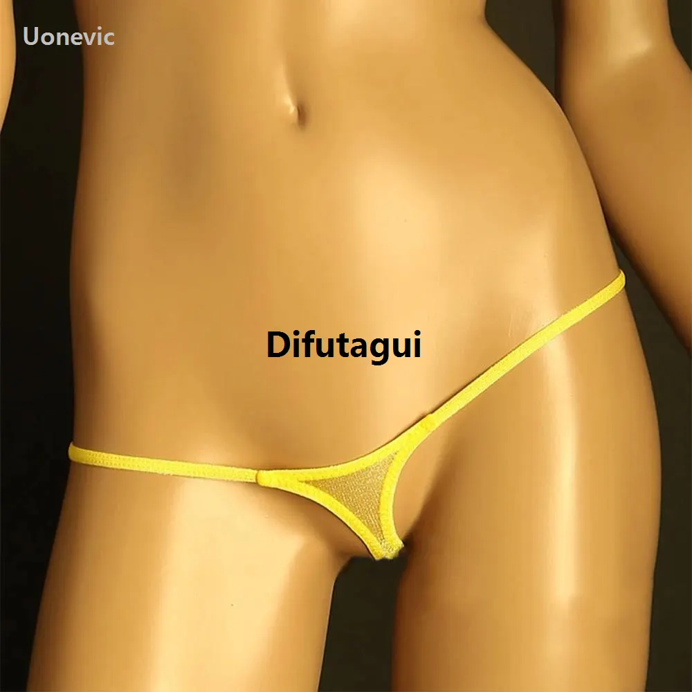 Difutagui Fifty percent discount Women's Panties Lingerie Mini G-String T-back Hot Selling Thongs Underwear Female Transparent Mesh Briefs Hot Tiny Underpants - image 1