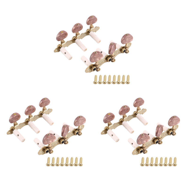 ZOROOM 3X Left Right Classical Guitar String Tuning Pegs Machine Heads Tuners Keys 3L3R Professional Guitar Accessories