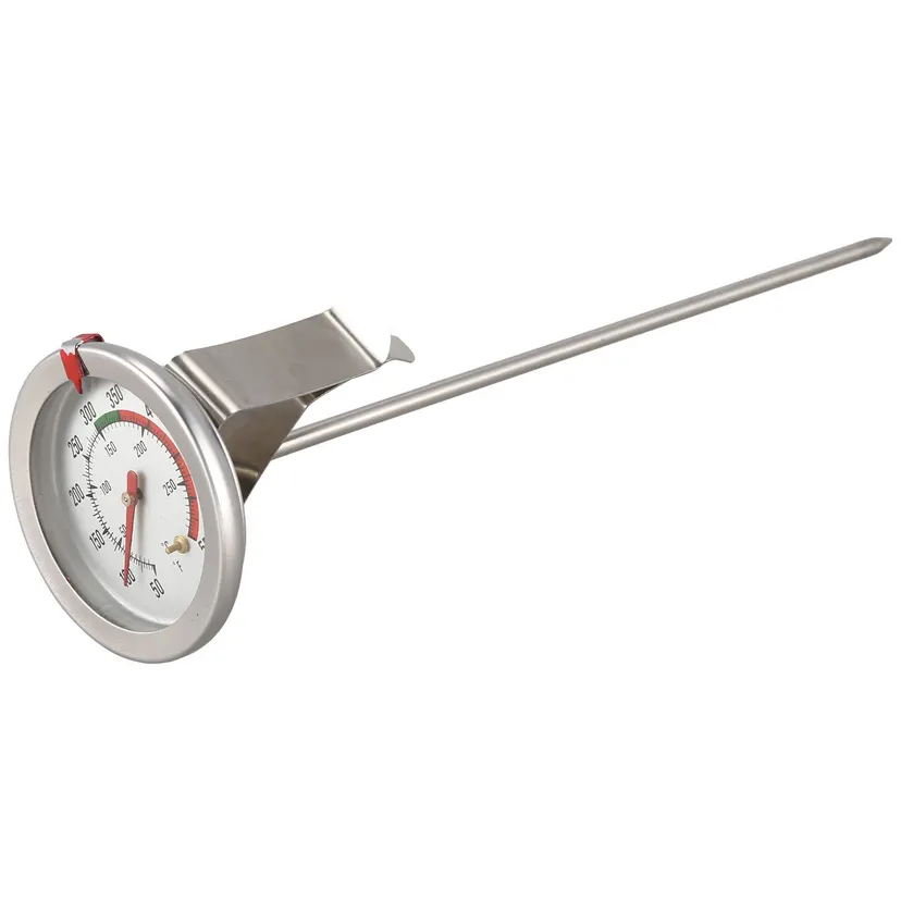 OUMERY Handy 8 Inch Probe Deep Fry Meat Turkey Thermometer with 2 Inch Dial Stainless Steel for BBQ Grill Pot Pan Kettle 50℉-550℉(1 Piece) Vacuun Filter