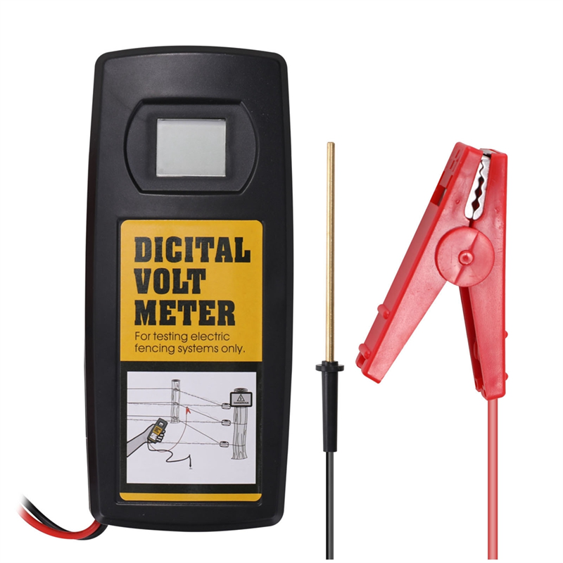 NCANRUI 9.9KV Digital Fence Tester Home Garden Horse Livestock Electric Fence Voltmeter LCD Display with Backlight