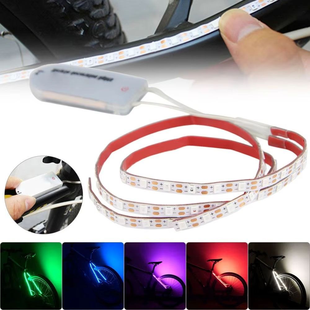 Portable 70 LED Bicycle Taillights Flashing High Brightness Bicycle Decor Light Strip Safe Plastic Safety Warning Light Cycling Accessories