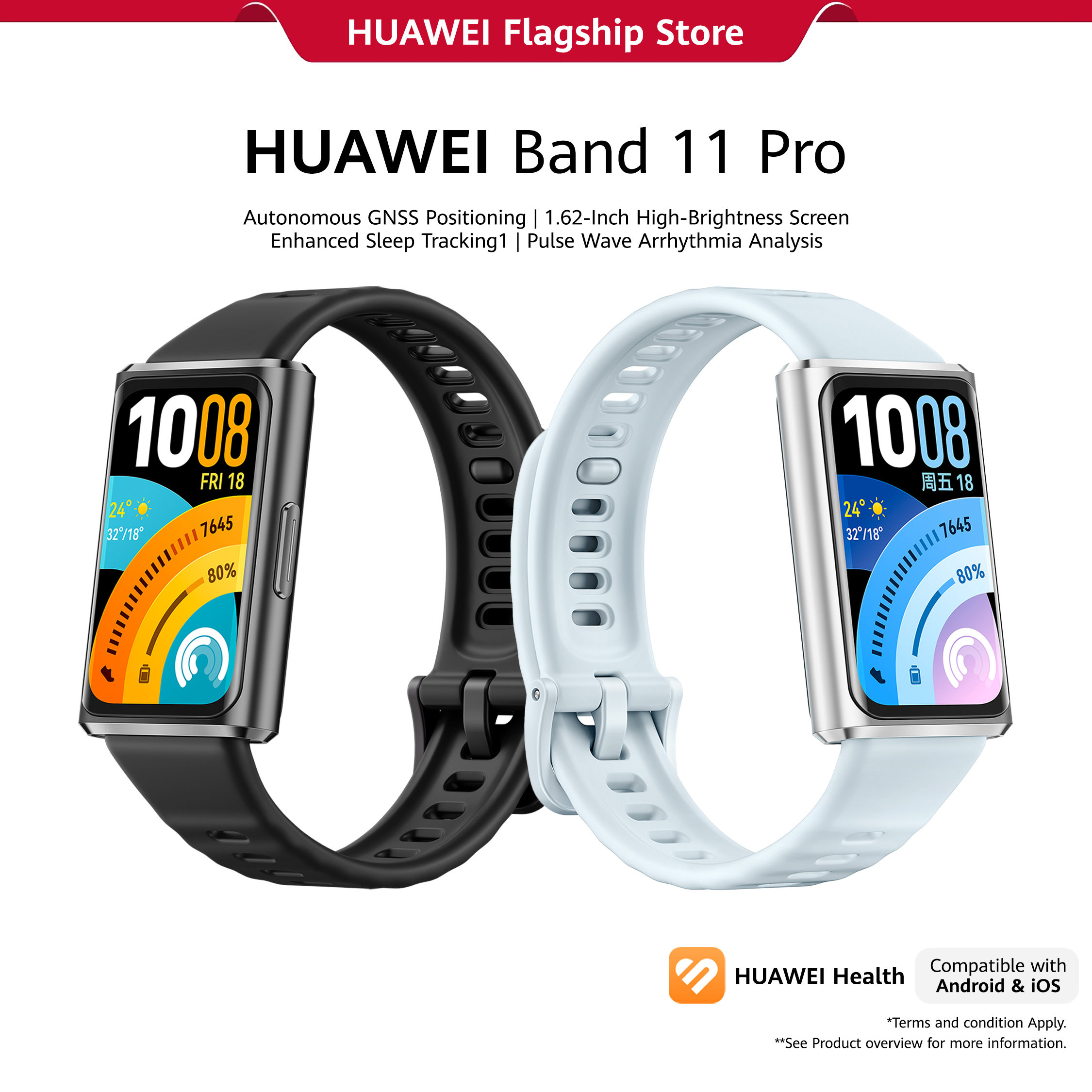 HUAWEI Band 11 PRO | Emotional Wellbeing Assistant | Battery Up to 14 days | Pro-Level Sleep Analysis