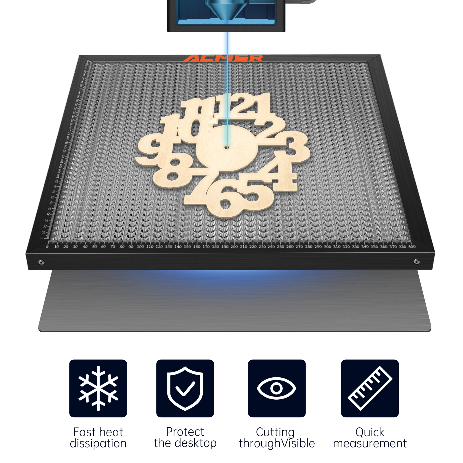 ACMERE10 Laser Cutting Honeycomb Working Table Board Steel Panel Platform 330x330mm for CO2 Diode Laser Engraver Cutting Machine Bles Online DZ-35A-40