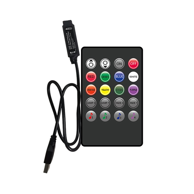 20 Music Keys IR Controller USB Remote USB Control 20Key RGB Controlle IR Wireless Music Sync Light Dimmer for Led Lights Strips