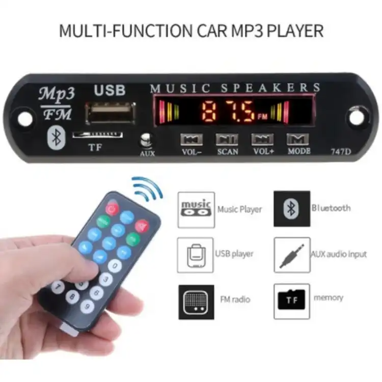 DC 12V Bluetooth MP3 Decoder Board Audio Module USB