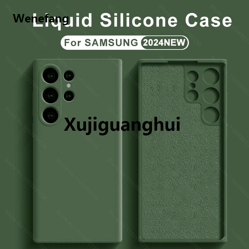 Xujiguanghui Wenefang Hot Selling Liquid Silicone Woman Case For Samsung Galaxy S24 S23 S22 S21 Ultra A54 A34 A14 A53 Shockproof Back Man Cover Phone Accessories