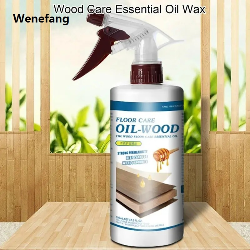 Wenefang 500ml liquid floor wax Hardwood Floor Cleaner Household Powerful Wood floor Luster Booster Natural Plant Oil wood waxing care