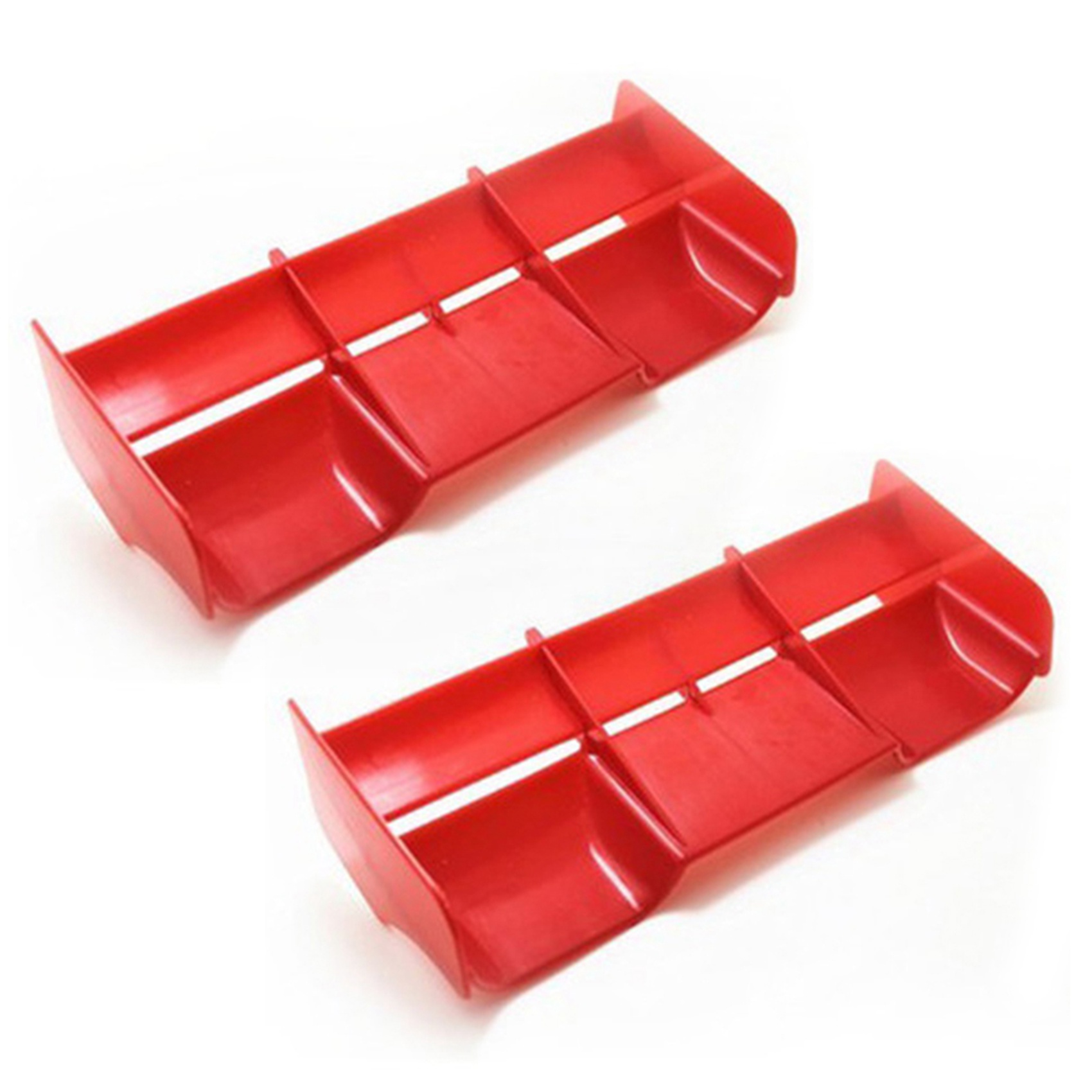 NAMUNY 2X 1:8 RC Cars RC Plastic Nylon Tail Wing for 1/8 Scale Nitro Electric Powered Off Road BuggyTruck Remote,Red