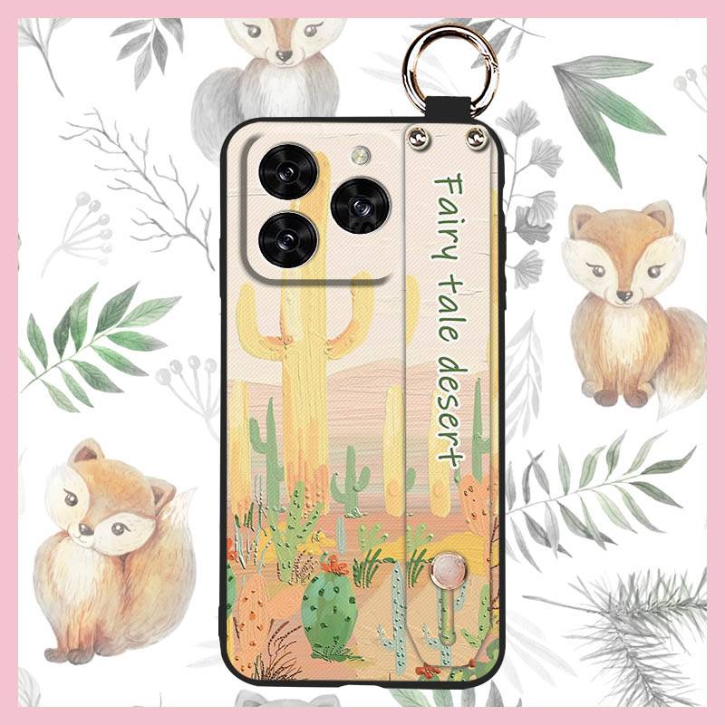 Durable Silicone Phone Case For infinix Note60 Ultra/X6877 Shockproof Cartoon Anti-dust Ring Phone Holder Lanyard
