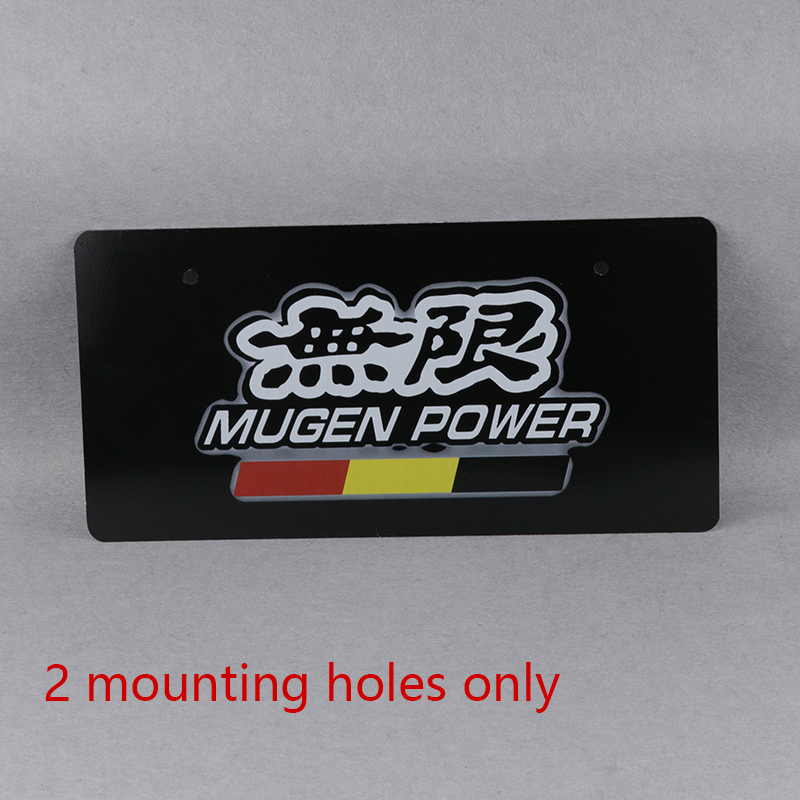 NEW 【Innovative design】1pcs Mugen Power Jdm Japanese Style License Plate For Crx S2000 Type R Integra Civic Eg6 Ek9 Dc2