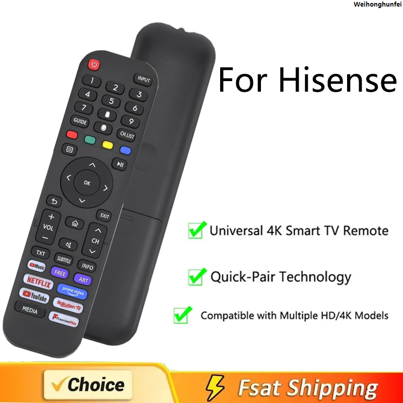 WeihonghunfeiBargain price Universal Remote for All Hisense TV Remote Replacement Smart TV Remote for Hisense 4K UHD Android Smart TV with Netflix Prime
