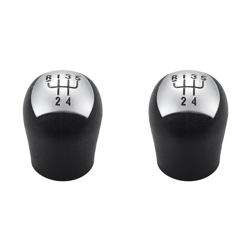 OYPFXMI 2X Shift Gear Knobs Chrome Car Spare Parts for II KANGOO II