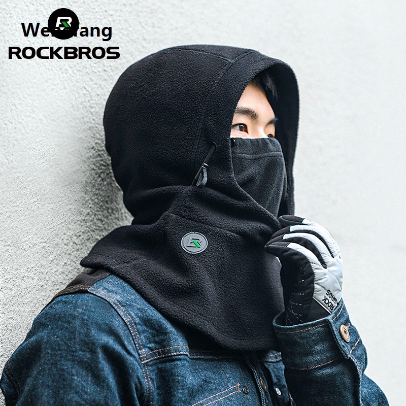 Wenefang ROCKBROS Winter Mask Windproof Cap Thermal Keep Warm Cycling Balaclava Sports Mask Full Face Climbing Skiing Bike Mask Headwear