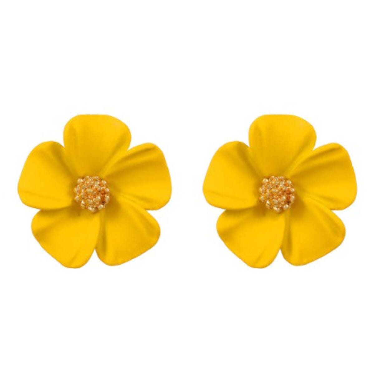 Enacolor Korean New Petal Flower Studs Bloom Floral Earrings for Girl New