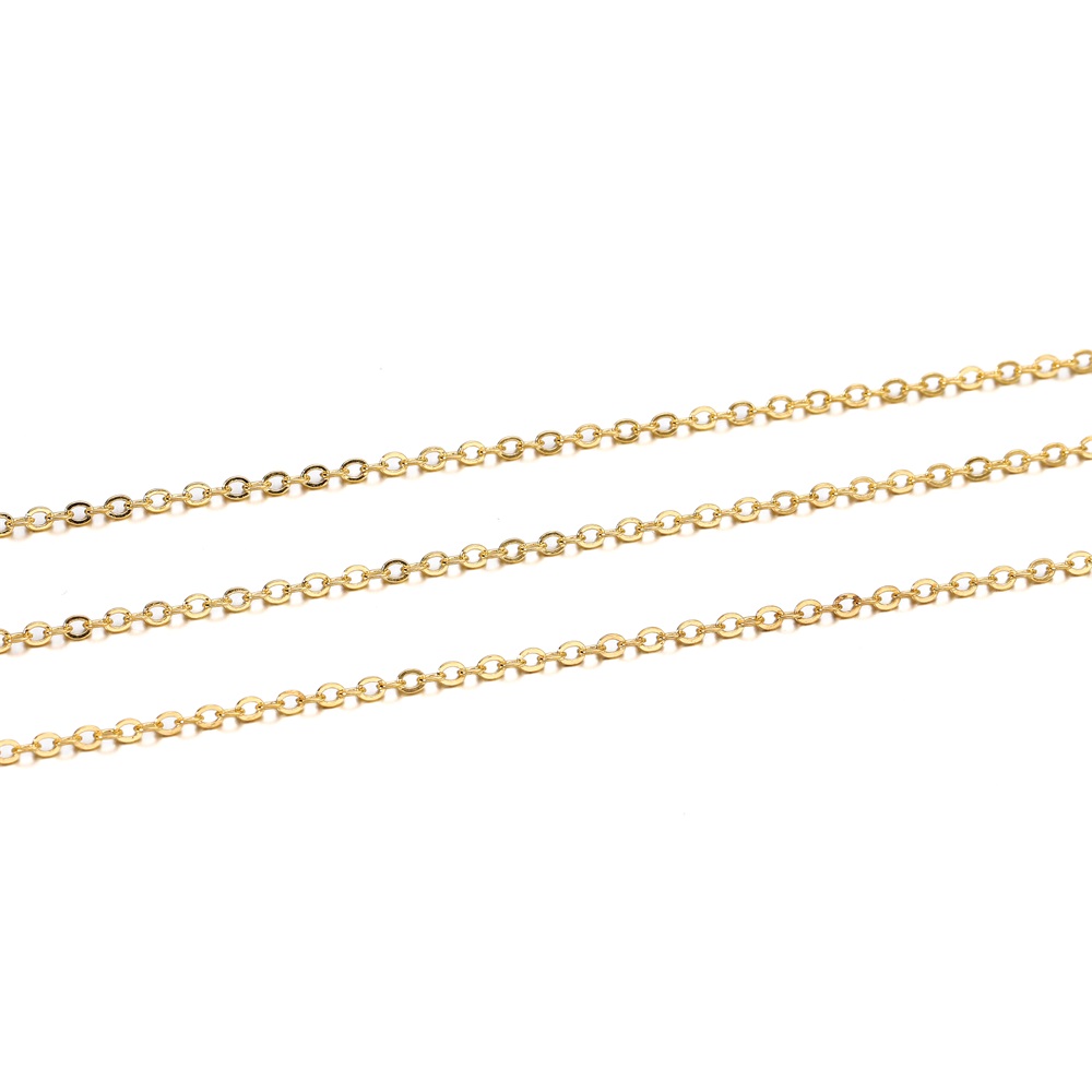 Only 2meter 1.5/2/2.5/3mm Copper Oval Link Necklace Chain For DIY Bracelet Jewelry Accessories Making Bles Online DZ-38A-17