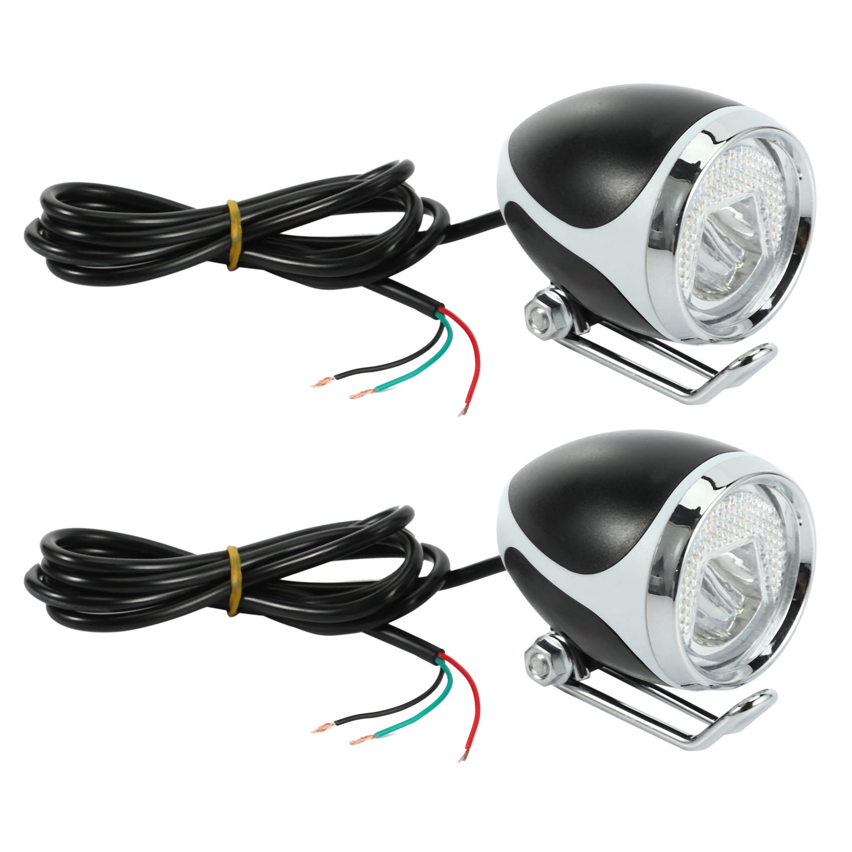 fasdaga 2X Ebike Light 24V36V48V LED Front Light with Horn Electric Bike Headlight for Scooter Moped Tricycle