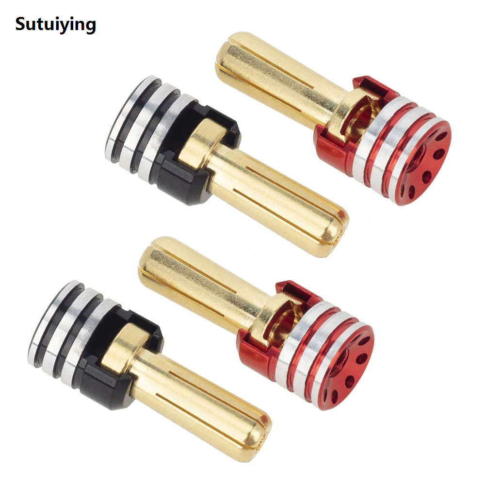 Sutuiying 4pcs Battery Heatsink Plug Grips 3.5mm/4mm/5mm Brass s for 1/10 Luxury Scale Off-Road Truck Remote Control Modified Car Battery