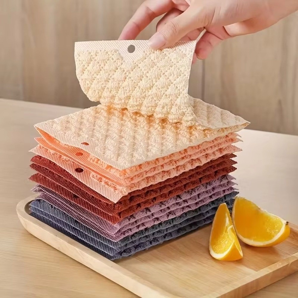Cleaning Tools Super Absorbent Cleaning Cloths Reusable Thick Kitchen Dishcloths Quick-Dry Non-Stick Kitchen Towels Kitchen Cleaning