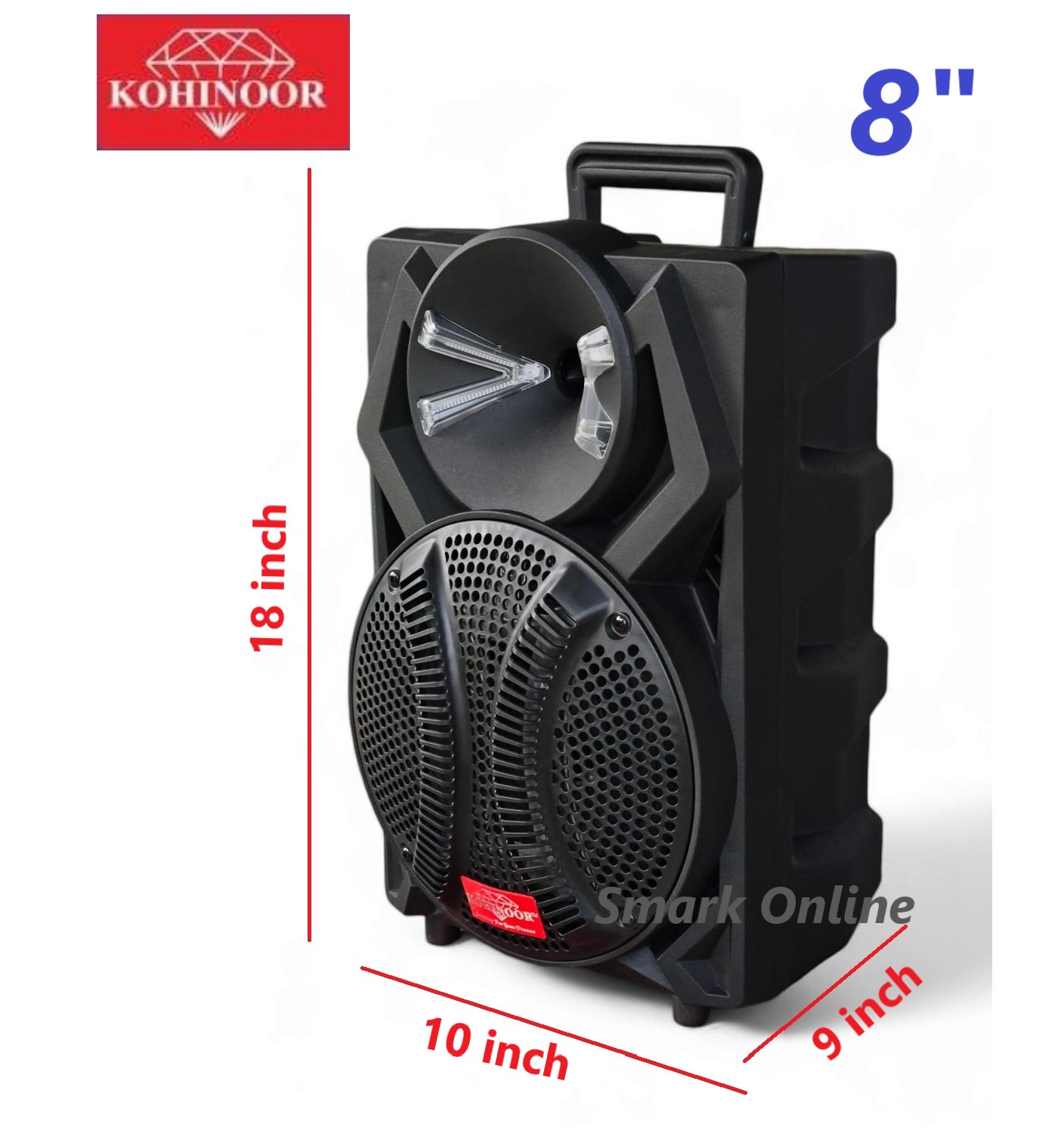 Kohinoor Real 8" Trolly Speaker With Wireless Mic