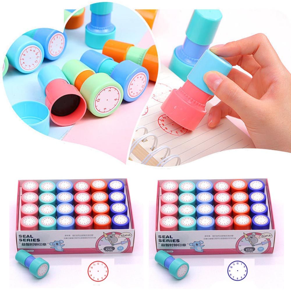 School Supplies Kids Toy Teaching Aids Stamps Student Teaching Tools Learning Recognition Clock Stamp Clock Dial