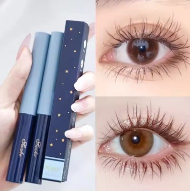 Sauke Waterproof Volumizing Mascara - Long-Lasting Curling & Lengthening Mascara for Natural Volume, Smudge-Resistant Eye Makeup (1 Piece)