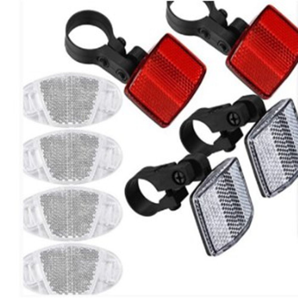 1pc/1Set New Plastic Bike Reflector Taillights Front and Rear 10 Styles Cycling Reflective Light Bike Back Accessories Bicycle Accessories