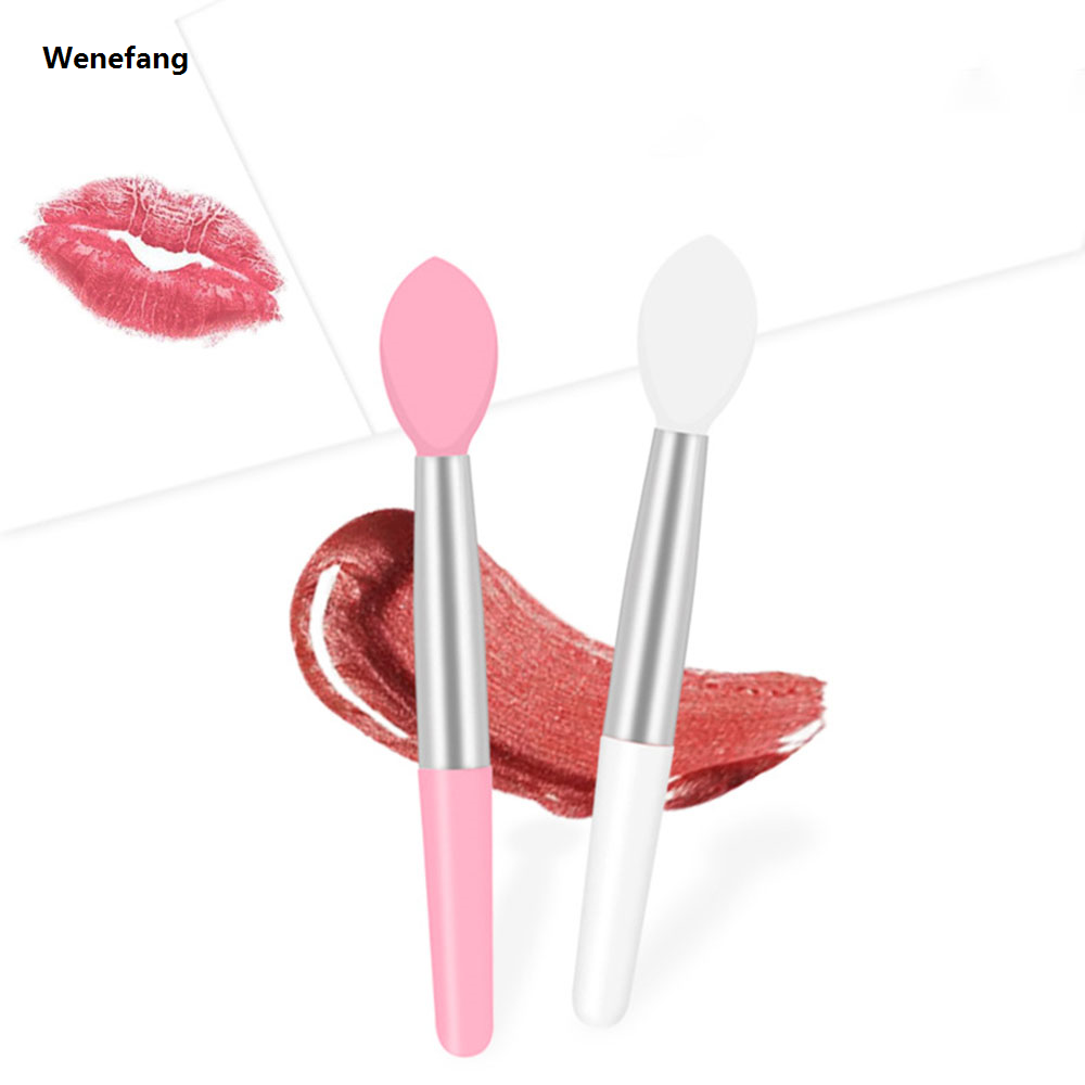Wenefang 【New Arrivals】Portable Makeup Lip Brush Eye Shadow Bar Silicone Lipstick Fashion Gloss Lip Mask Brush Pen Wands Applicator Make Up Brushes Tool 1pcs