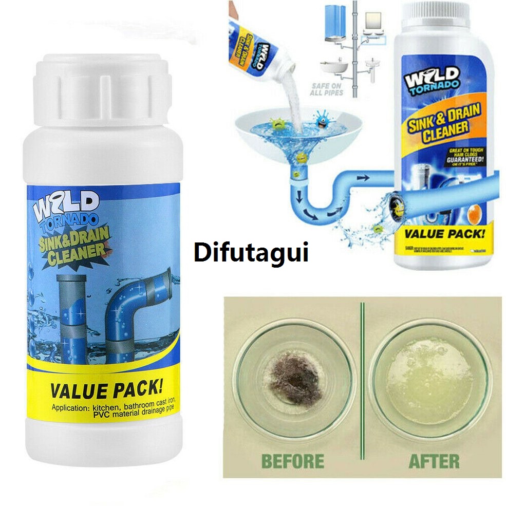 Difutagui White-detergent drain sink powerful TornadoWild Special - highly effective clogging