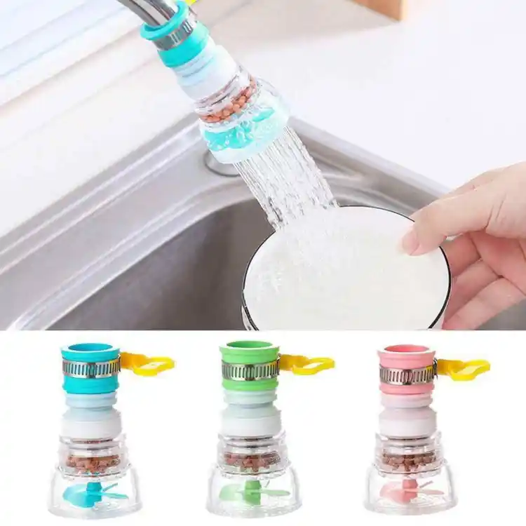 Kitchen Faucet Tap Extender Splash-Proof Water Filter Outlet Head Water Saving Sprayer Filter Diffuser