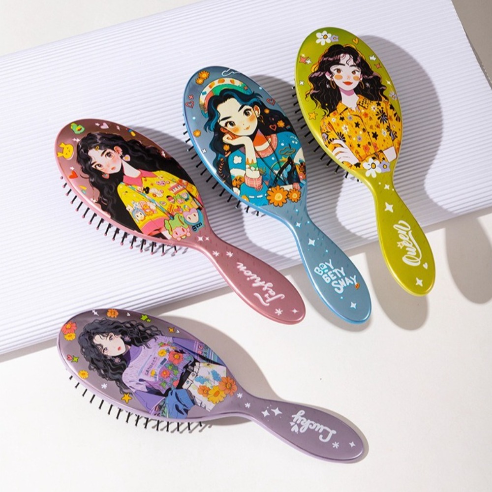 New Cartoon Prints Air Cushion Comb Household Portable Hairdressing Airbag Comb Oval Styling Tool Hair Scalp Massage Comb