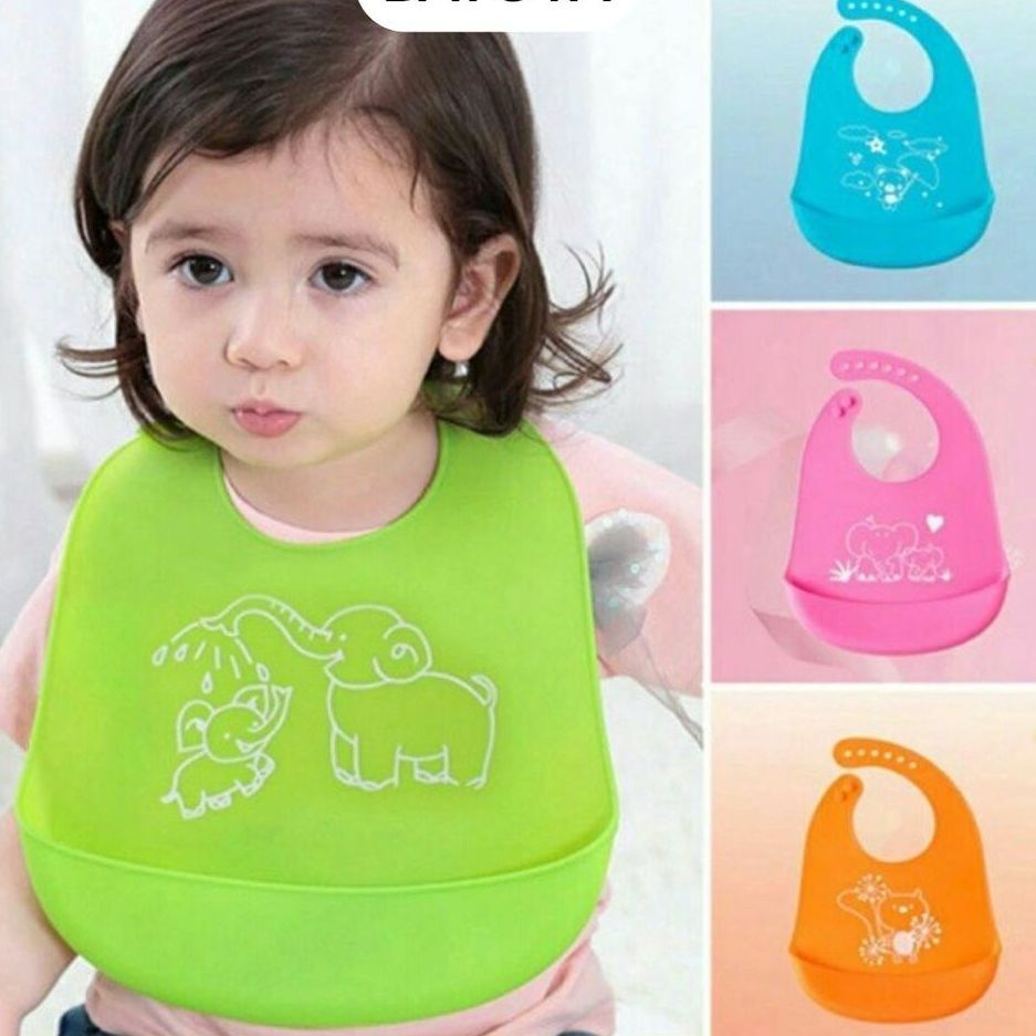 Adjustable Waterproof Silicone Baby Bibs for Feeding