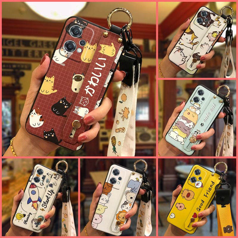 protective Silicone Phone Case For OnePlus/1+Nord CE2 Lite 5G/OPPO K10X-5G Cute Anti-dust cell phone sleeve Wristband