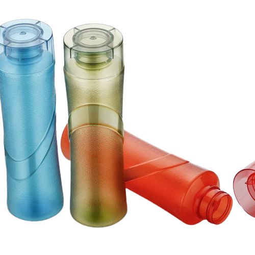 One Piece BPA Free Matt Water Bottle 1 Ltr Multicolor
