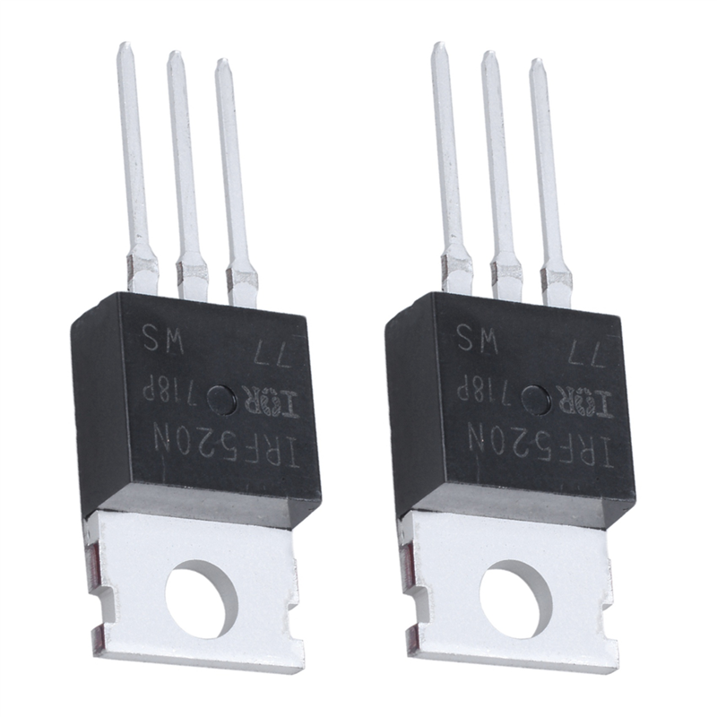 FORIDE 2X 100V 9.7A N-Channel Power Pulled IR MOSFET Transistor IRF520