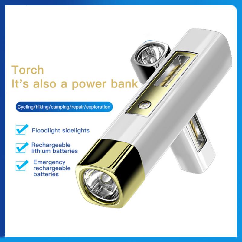 Sales promotion Smiling Shark Strong Light Flashlight Waterproof Side Light Power Bank Mini Portable Remote Flashlight Outdoor Hiking Camping