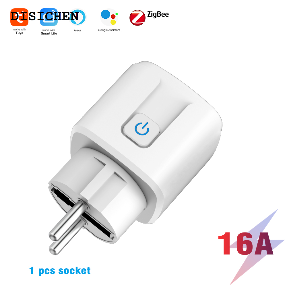 Wenefang 【Top-Rated Product】WENHIOT Zigbee 3.0 Smart Socket EU Plug 16A Tuya Smart New style Home Automation Timer electronic Outlet Support Google Home Alexa