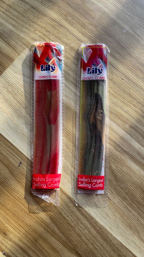 Lily Pocket Hair Comb For Men - 2pc Set