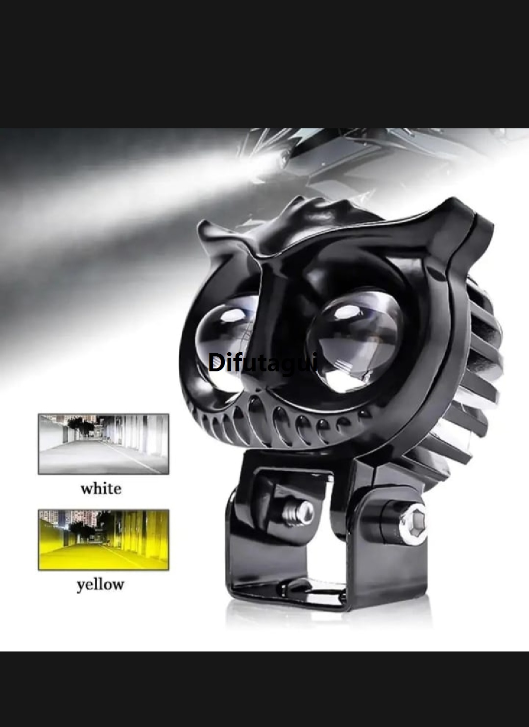 2025 NEW 2 pce OWL shape fog Yellow-ite flash OWL E OY spot light all cars and bikes