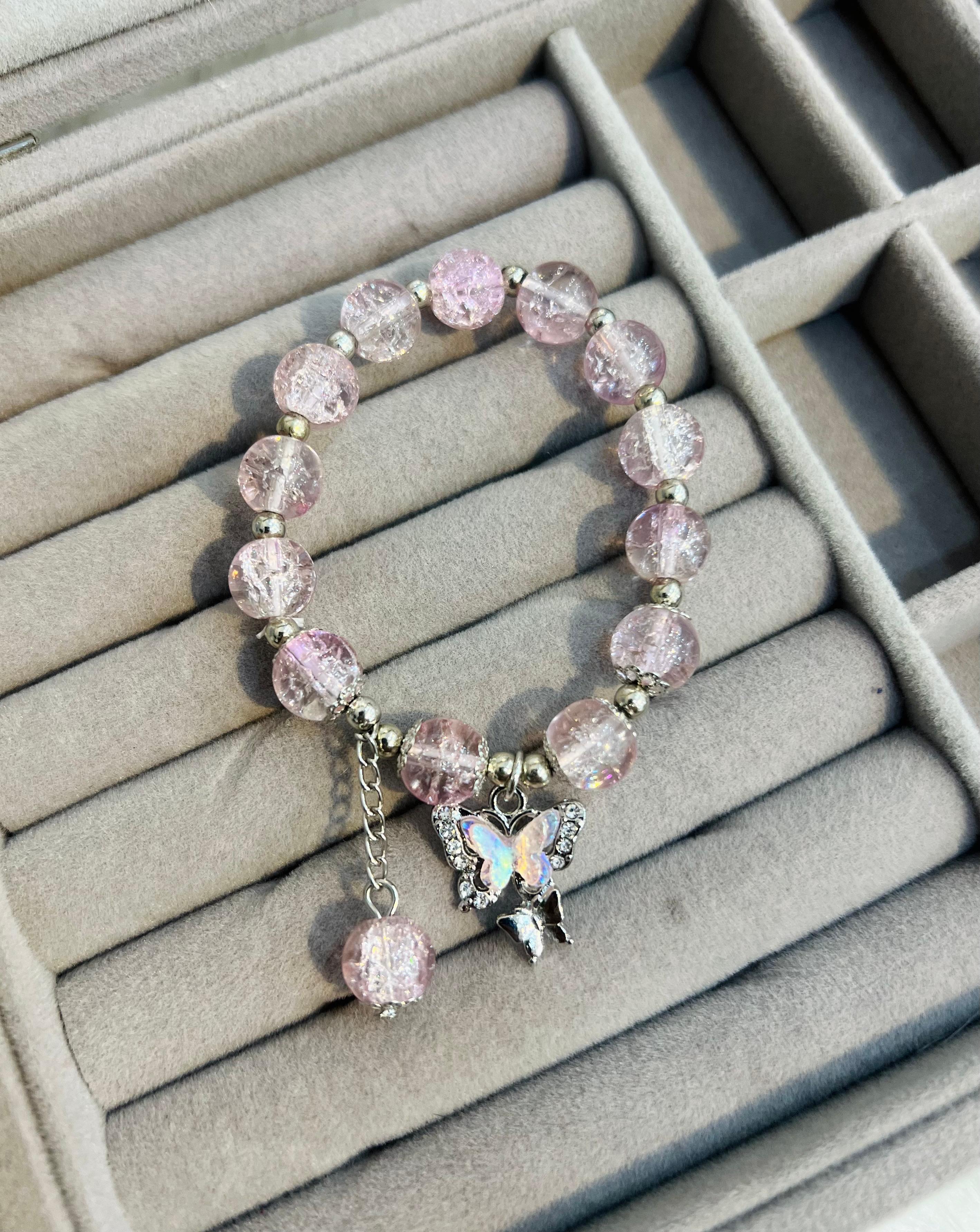 Ring Nepal Authentic Butterfly Light Pink Bracelet