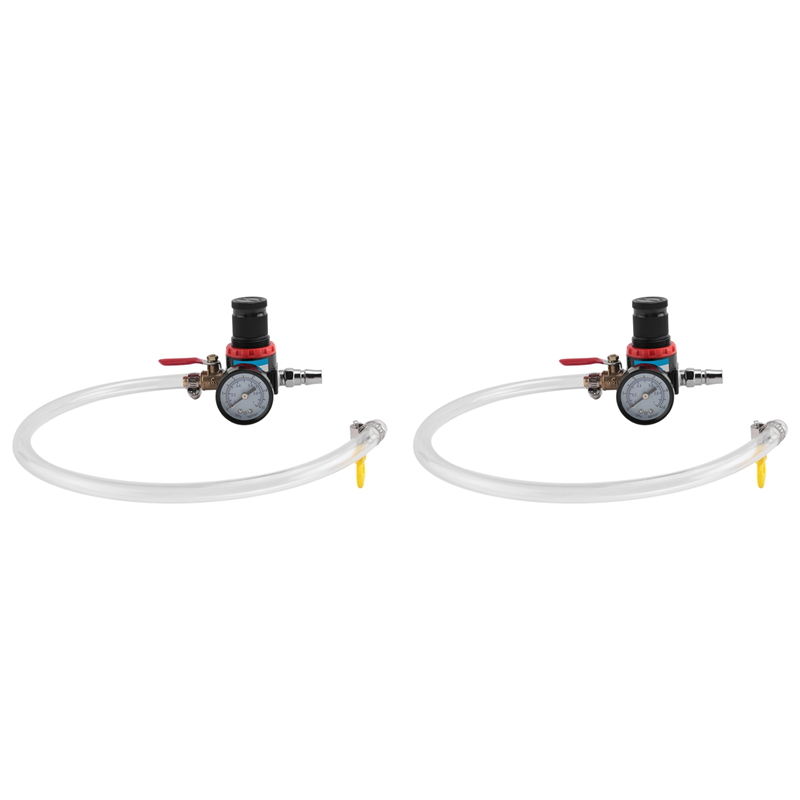 JINMY 2X Car Cooling Radiator Pressure Leak Tester Tank Fuel Tank Detector Meter Tool