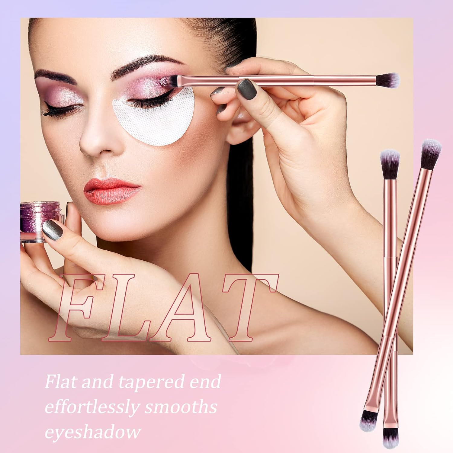 Eyeshadow & Eyebrow Blending Brush Eye Makeup Brush Double Sided Brush Cosmetic Tool