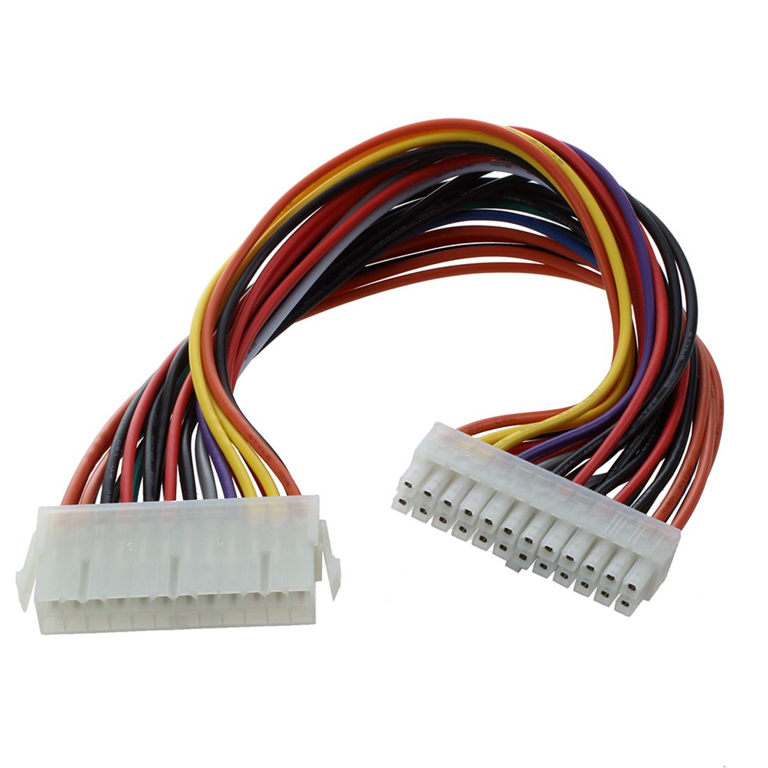 2pcs 29.5cm Computer PSU ATX 24 Pin Male to Female Extension Cable
