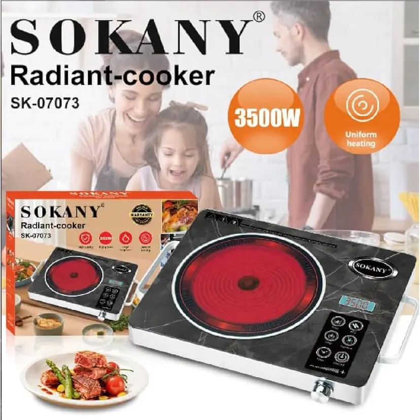Sokany Infrared Cooktop Digital Display 3500W With Touch Control All Type Of Utensils Used Hot Plate Stove
