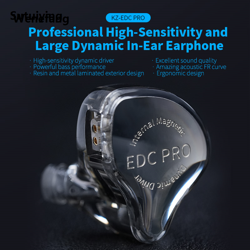 Wenefang Sutuiying KZ EDC PRO single-action HIFI in-ear wired headphones Fifty percent discount 2025 New High-quality fever-level entry music game