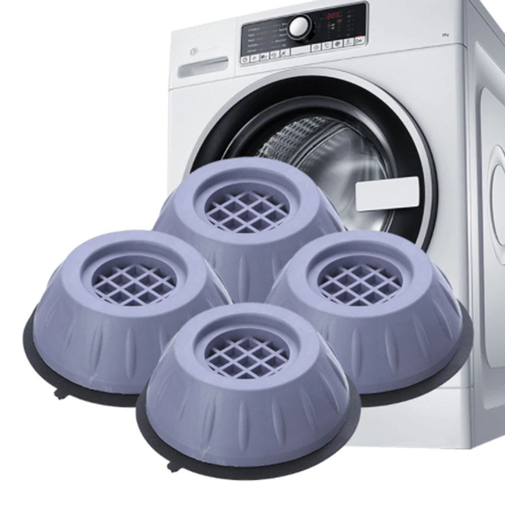 Floor Protection Anti-Shock Pads: 4 Rubber Mats for Washing Machines, Fridges, and Furniture - Mute and Anti-Vibration