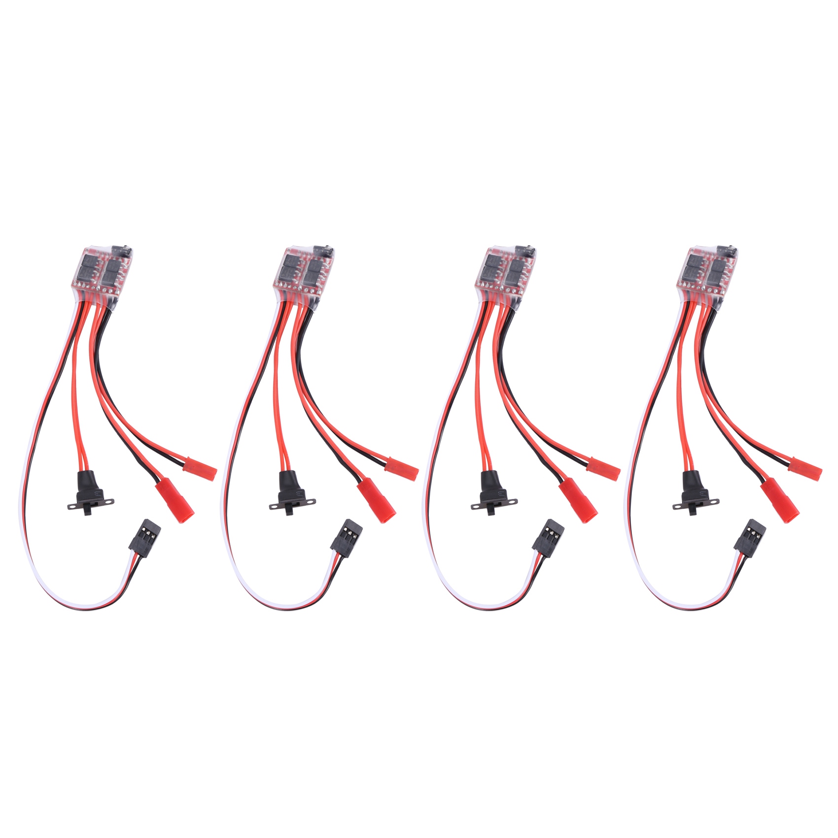 FORIDE 4X 20A Bustophedon ESC Brushed Speed Controller For RC Car Truck Boat