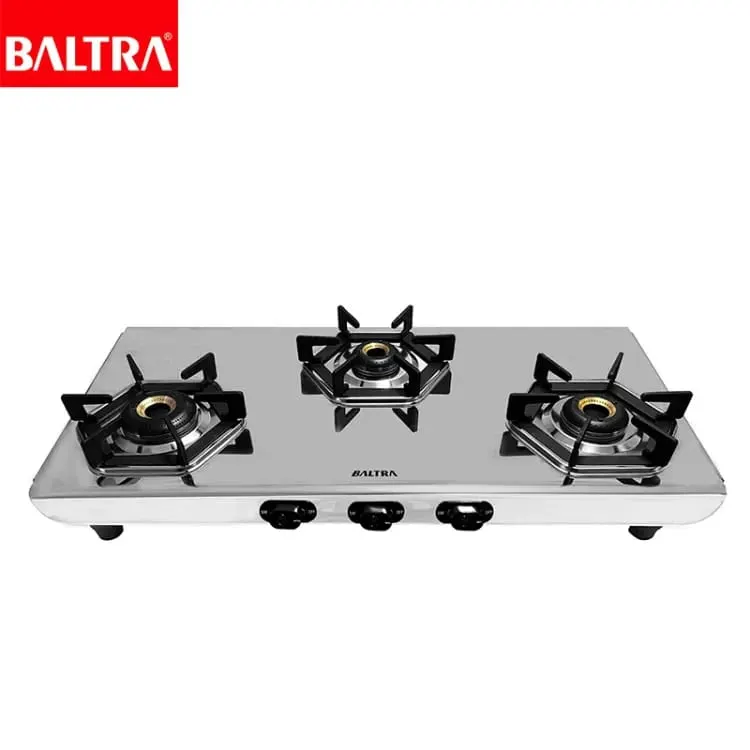 Baltra 3 Burner Matt Finish SS Body Automatic Gas Stove