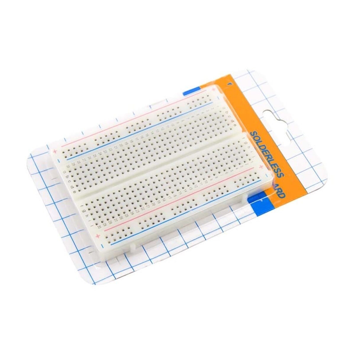 Small 400-Point Breadboard | 10-Row Plug-In Prototype Board with 2 Power Rails - DIY Electronics & Arduino Projects