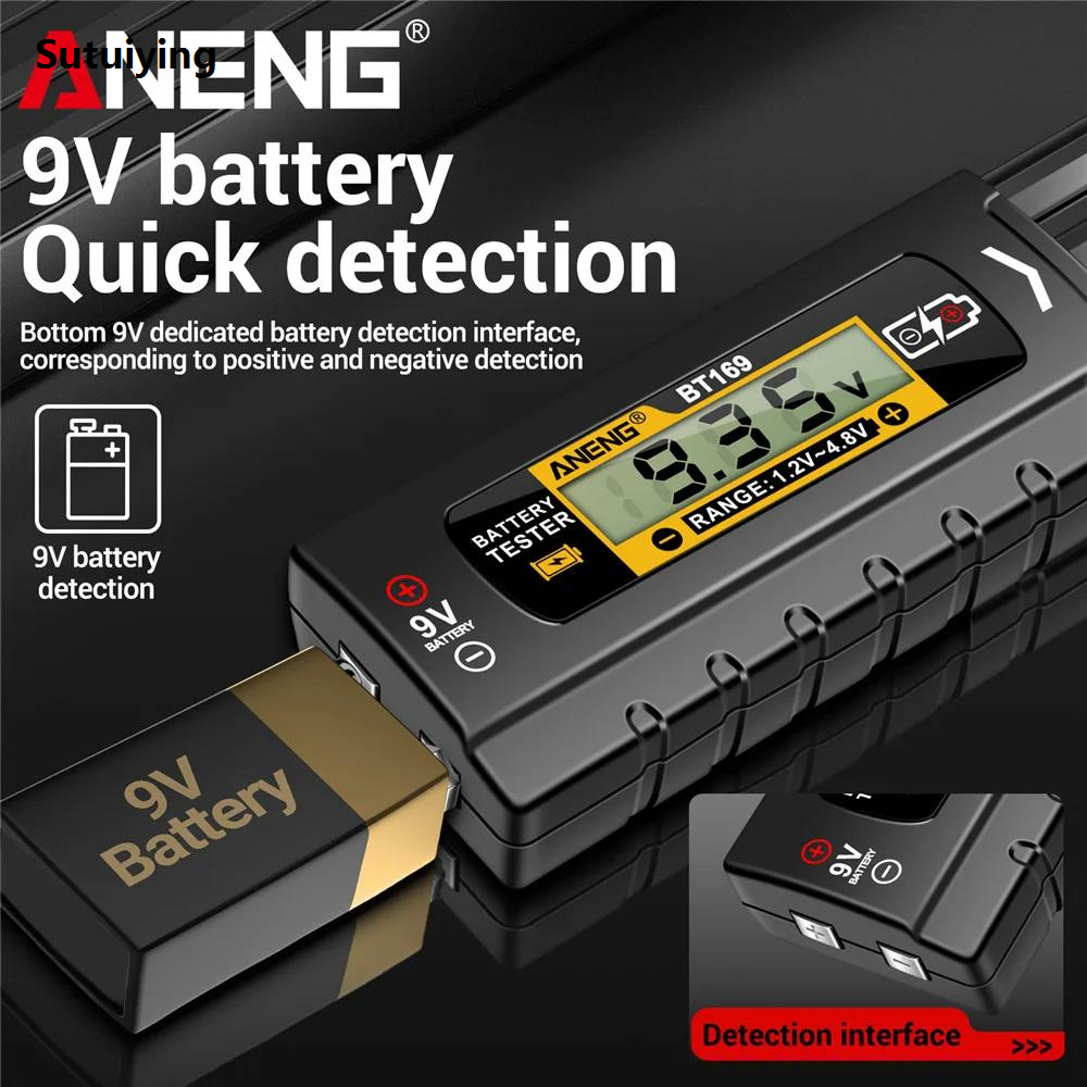 Sutuiying ANENG Multifunctional Quickly Measure Battery Digital Battery Testers New style Detector AA/AAA/C/D/9V/1.5V Button Cell Measurement BT169