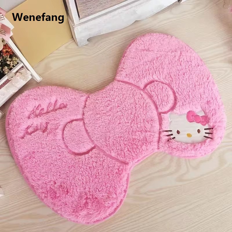 Wenefang Sanrio Hello Kitty Rug Kawaii Anime Bedroom Bathromm Carpet Children New Girls Bedroom Living Room Floor Mat Doormat Decoration